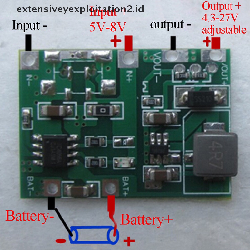 Modul step up charger Baterai lithium lipo 18650 3.7V 4.2V Ke 5V 9V 12V 24V