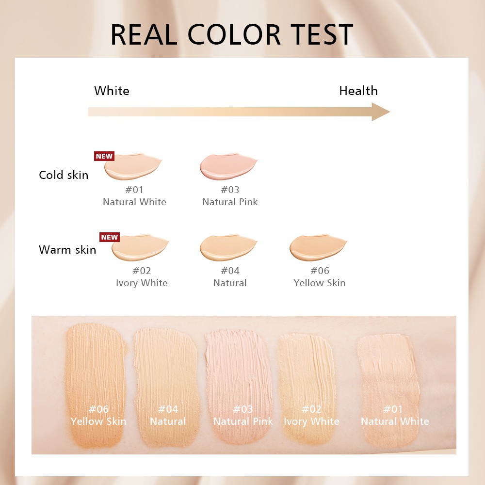 （COD）SANIYE 3 Warna Facial Flawless Liquid Foundation Base BB Cream Primer