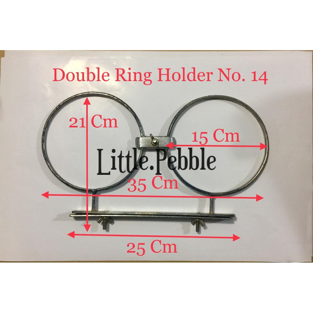 double ring holder pet bowl-pegangan mangkuk makan minum hewan di kandang