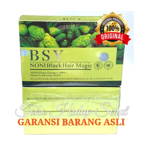 Bsy Noni Black Hair Magic Shampo Asli Bpom Cat Semir Rambut ORIGINAL