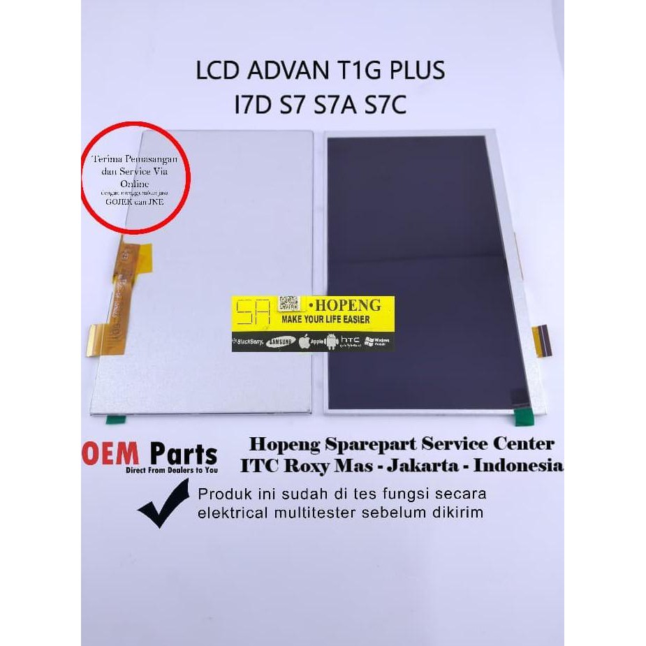 Lcd Advan T1G+ T1G Plus I7D S7 S7A S7C Original New F2B4