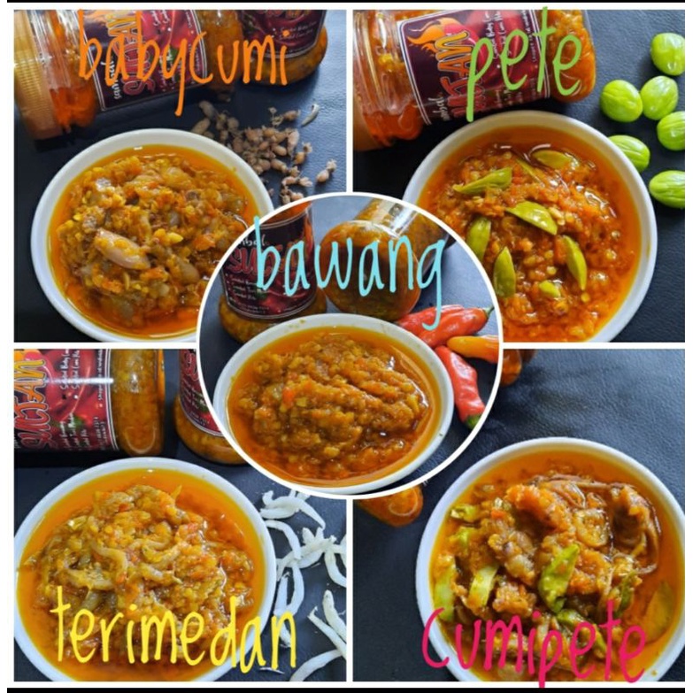 

SAMBAL SUPER ENAK/PAKET HEMAT/PEDAS MANTAP/SAMBAL BAWANG/SAMBAL PETE/SAMBAL BABY CUMI/SAMBAL TERIMEDAN/SAMBAL CUMI PETE/SAMBAL PREMIUM