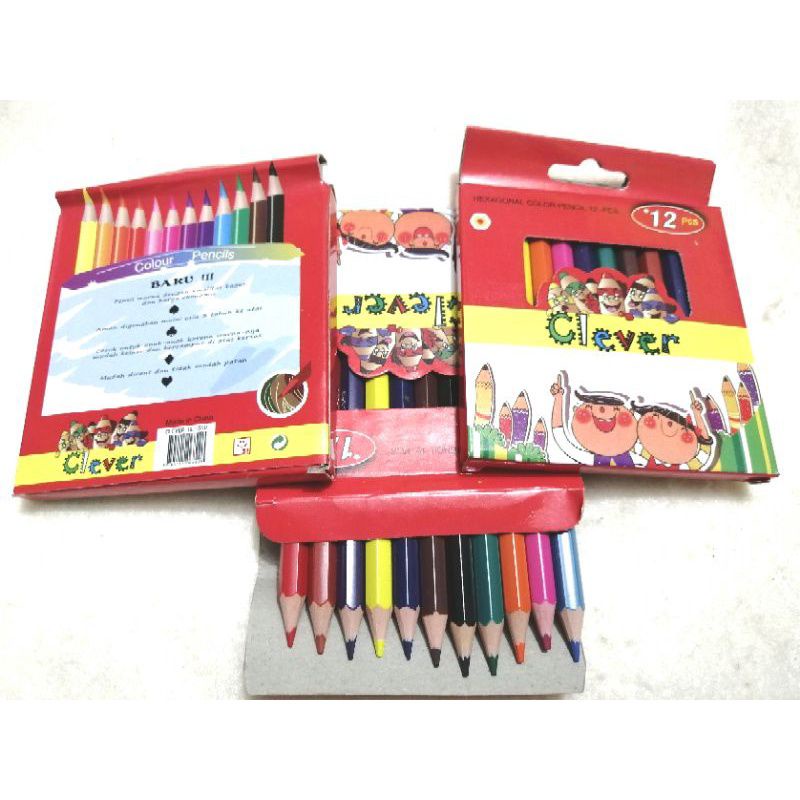 Pensil warna 12 pendek