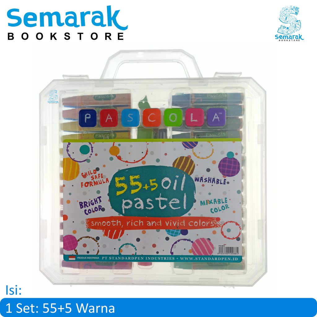 

Krayon Dapat Dicuci Pascola Oil Pastel - 55+5 Warna