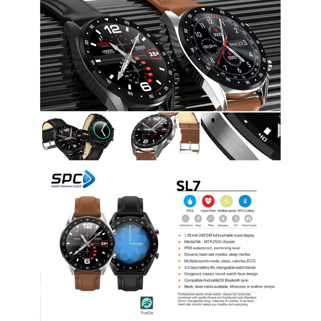 Smartwatch SPC SL7 Waterpoof, Suport android IOS Resmi