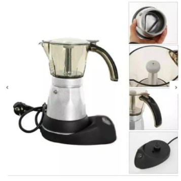 Electric Moka Pot 6 cup 300ML Mokapot Espresso Maker Moka Pot Elektrik