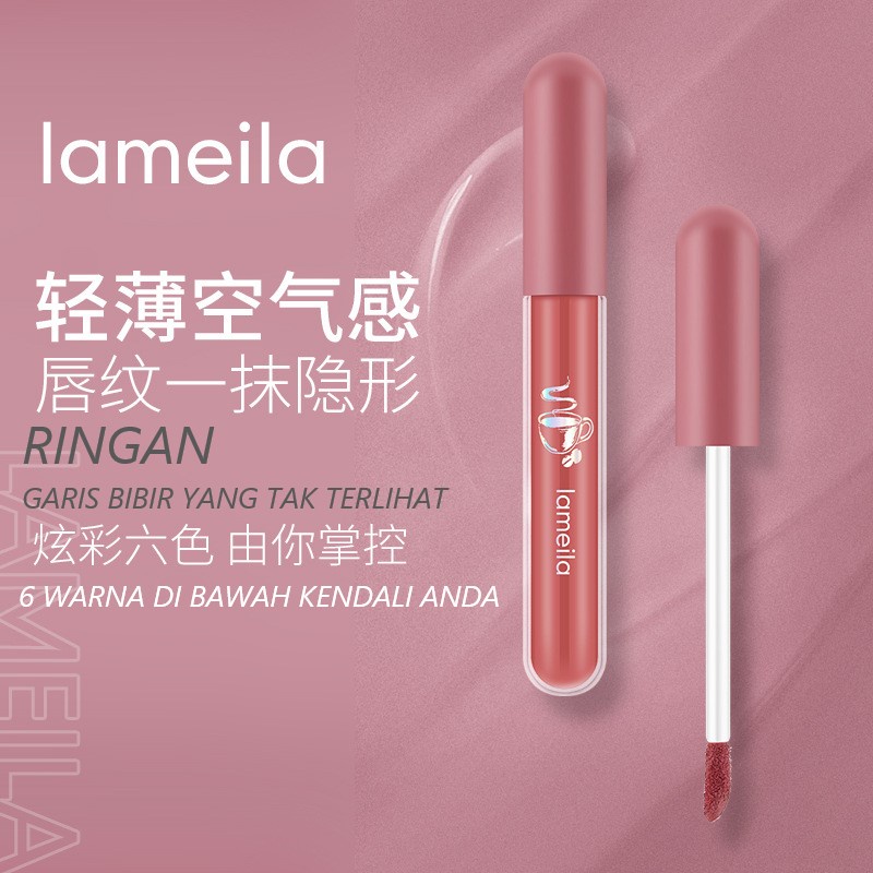 LAMEILA Lip Cream Mocha Lotus LM-1041 / LM 1041 / LM1041 Berkualitas Original Import Murah Rumah Cantik 354 Lipcream Lipgloss Lipstik