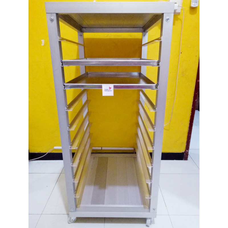 Trolley rak kue 15 susun- rak tempat roti bakery susun- rak kue