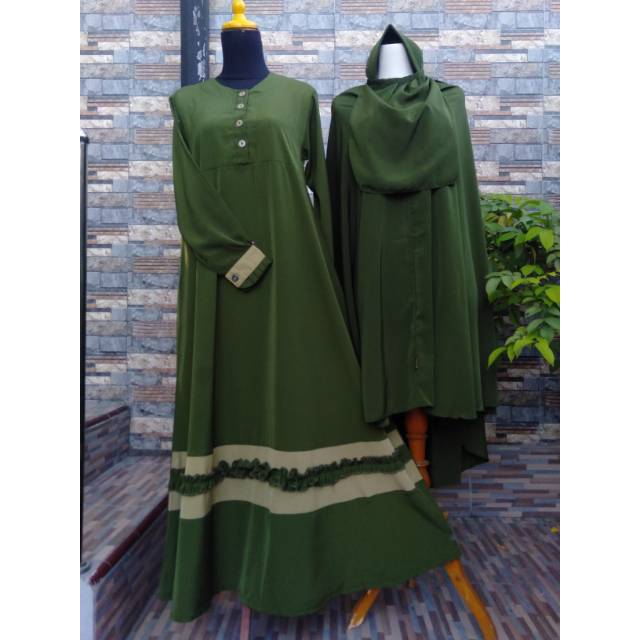 Gamis syar'i + khimar + cadar