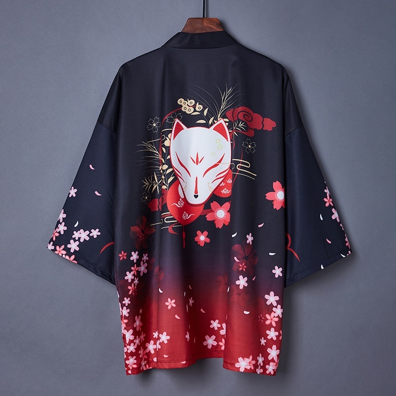 kimono jepang Kimono Jepang Tradisional Anime Kimono Kardigan Pria Musim Panas Pantai Yukata Pria Wa