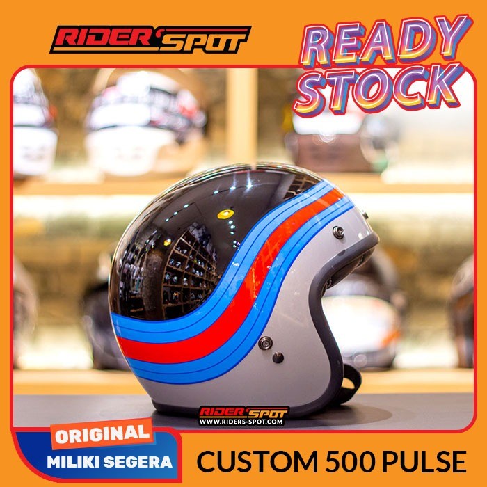Helm Bell Custom500 Pulse Open Face Retro Original Helmet