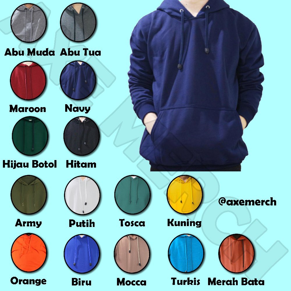 CUSTOM hoodie design atau gambar atau tulisan sendiri BISA SATUAN S M L XL XXL XXXL XXXXL BIG SIZE gaspol wak