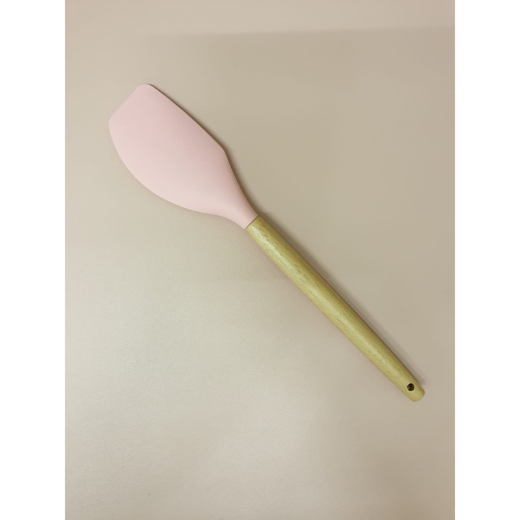 Spatula Wood Handle Silicone Sutil Silikon Gagang Kayu