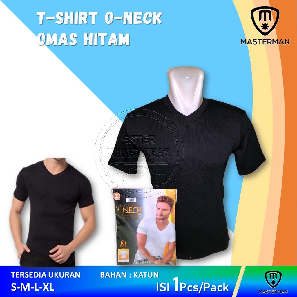 Kaos Dalam MASTERMAN V-NECK HITAM ISI 1