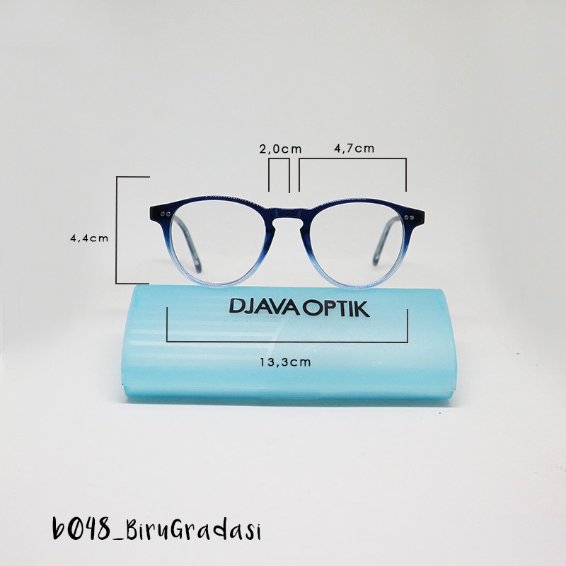 Kacamata Bulat Korea B048 - Pria / Wanita + Lensa Minus Anti Radiasi Murah Terbaru