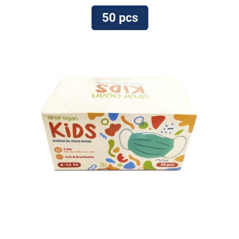 Sinar Ogan Kids Surgical Face Mask 3 ply 50 pcs Masker anak