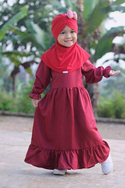 SABYAN Gamis Anak Perempuan - Gamis Anak Polos