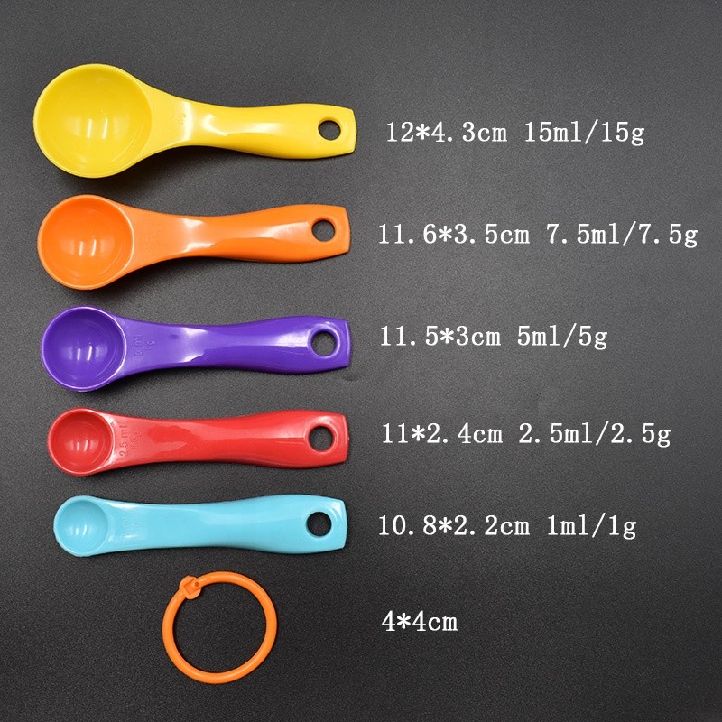 Sendok Takar Bumbu Set 5 in 1 Warna Warni / Measuring Spoon / Sendok Pengukur Takaran Bumbu Dapur Kue Masak Serbaguna