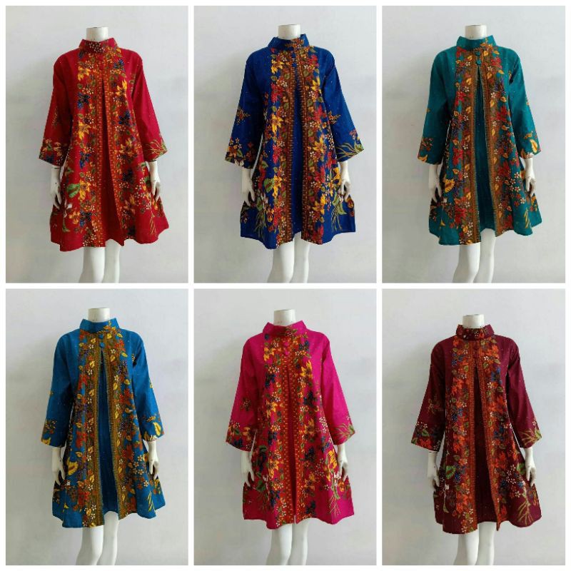 TUNIK BATIK HALUS GENES JELITA / ATASAN BATIK WANITA