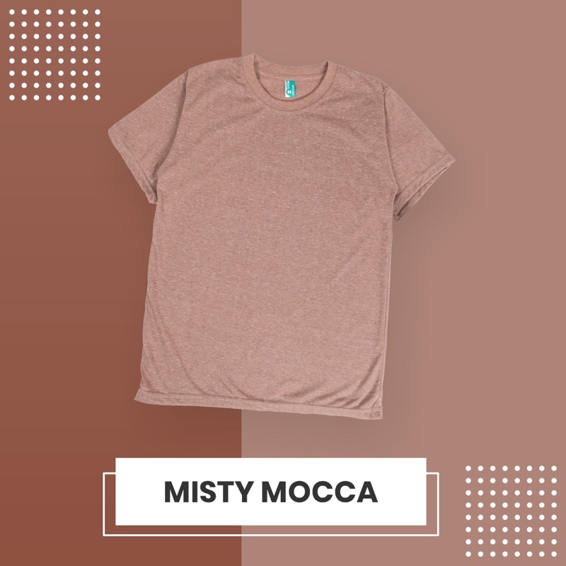 KAOS POLOS COTTON TWOTONE MISTY LENGAN PENDEK 30’S /  PRIA & WANITA 100% DISTRO ORIGINAL-MILO/MOCA twotone