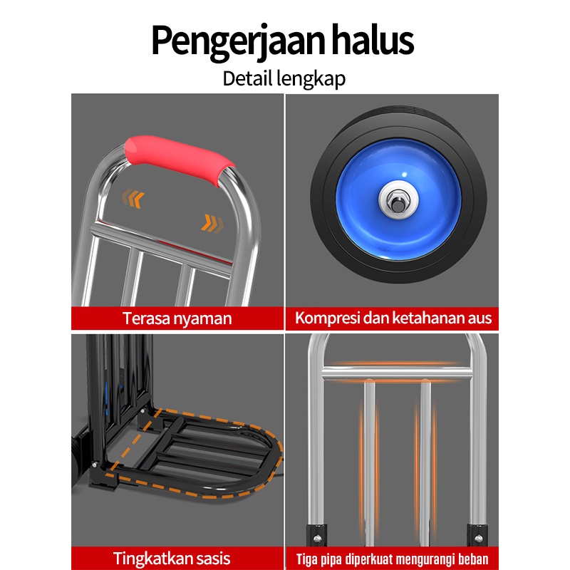 Reaim Troley Lipat Bawa Aqua Galon Troli Lipat Trolley Barang Serbaguna Luggage Carrier Trolley Lipat Troli Barang Lipat Dorongan Galon