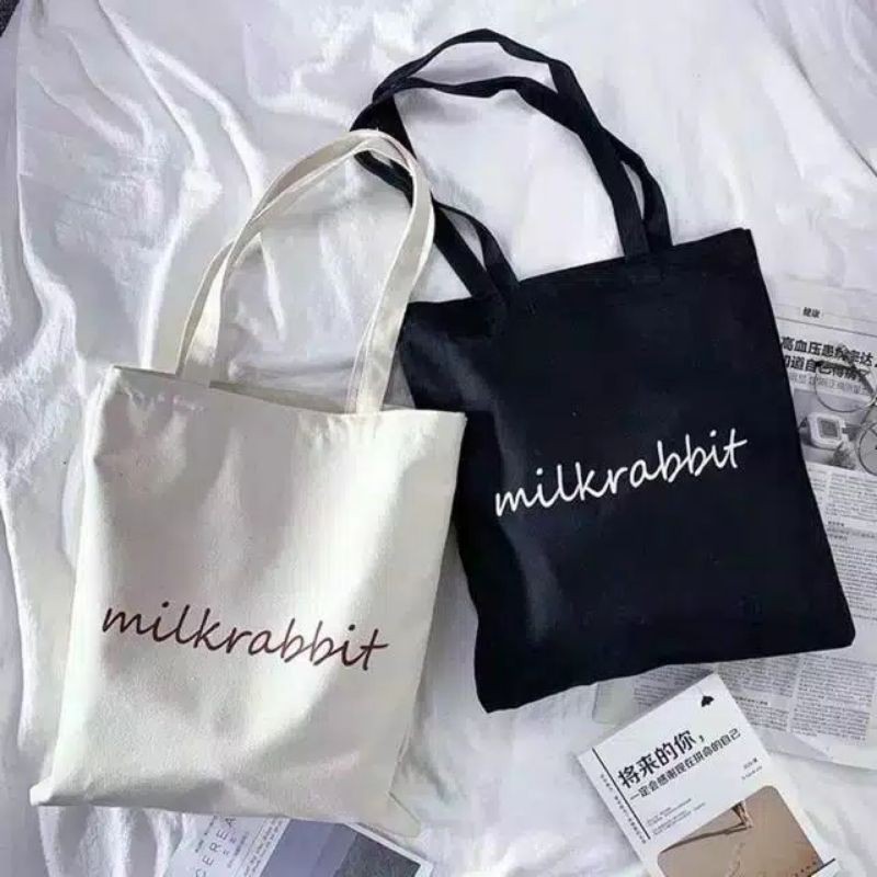 [BISA COD✔️] TAS TOTE WANITA FASHION KOREA TOTE BAG MURAH TAS SELEMPANG TOTE KANVAS