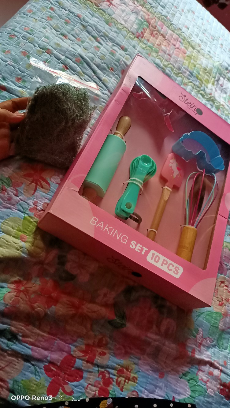 Steincookware Little Chef Baking Set<br />by Flint Stein Cookware Unicorn Tools Rollingpin Spatula Sutil