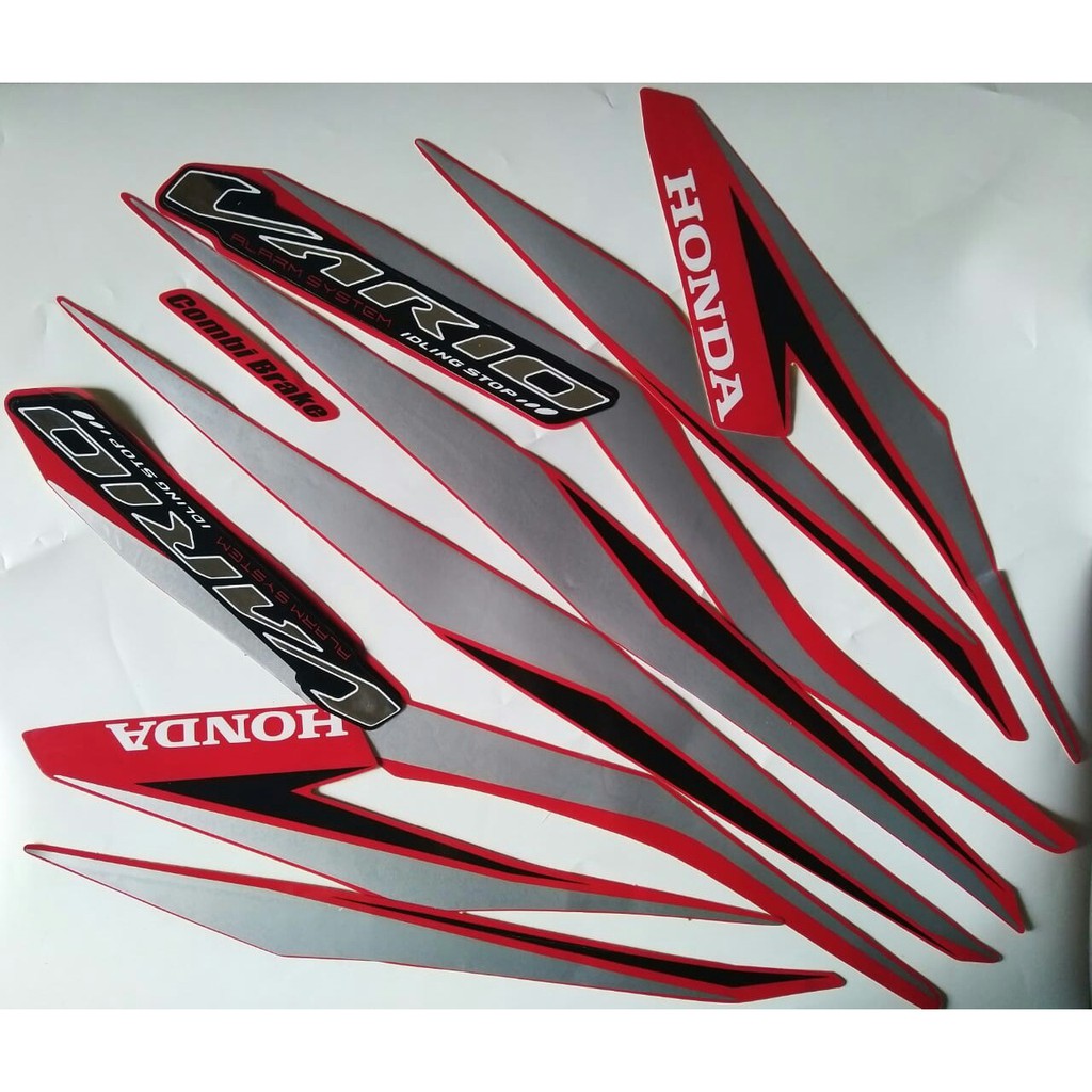 stiker lis body motor honda vario 125 2018 merah