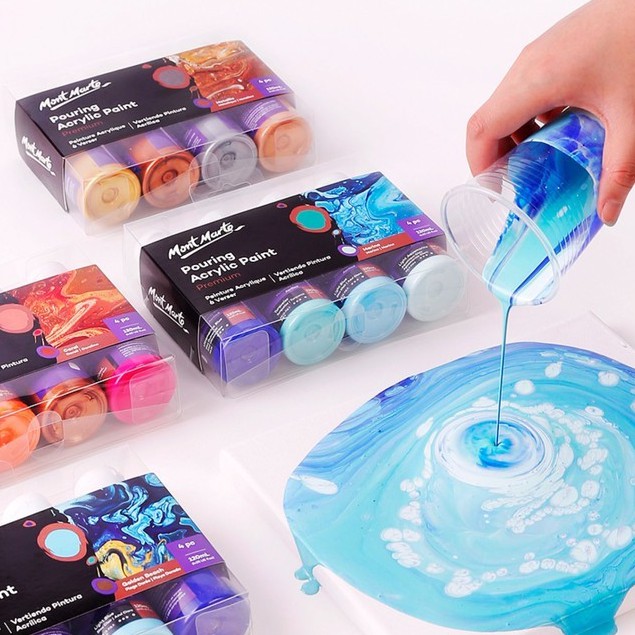 

Cat Akrilik Mont Marte Pouring Set 4x60ml Pouring Acrylic Set SF6