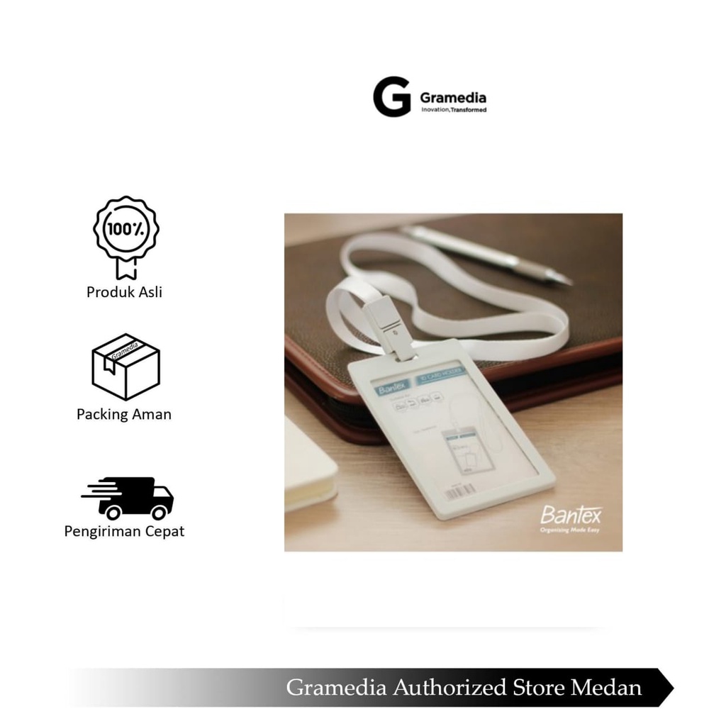 

Gramedia Medan - Bantex Id Card Portrait + Landyard 8865 07White