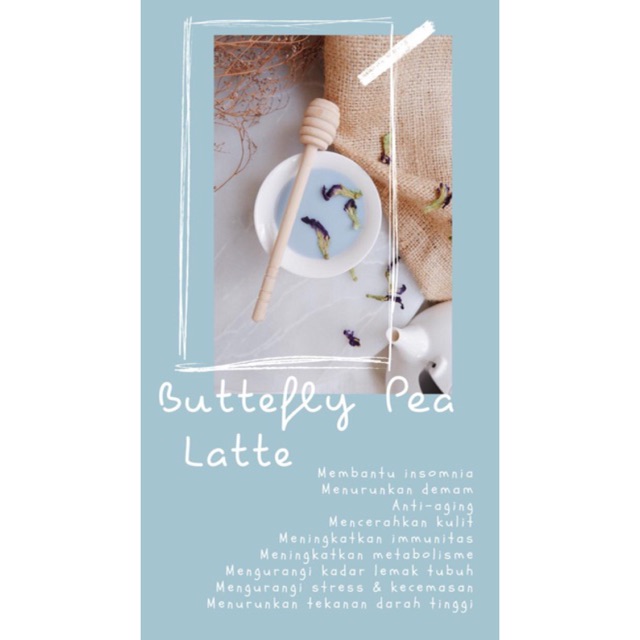 

Minuman kesehatan jamu modern MoBae - Butterfly Pea Latte (Bunga Telang Milk Tea)