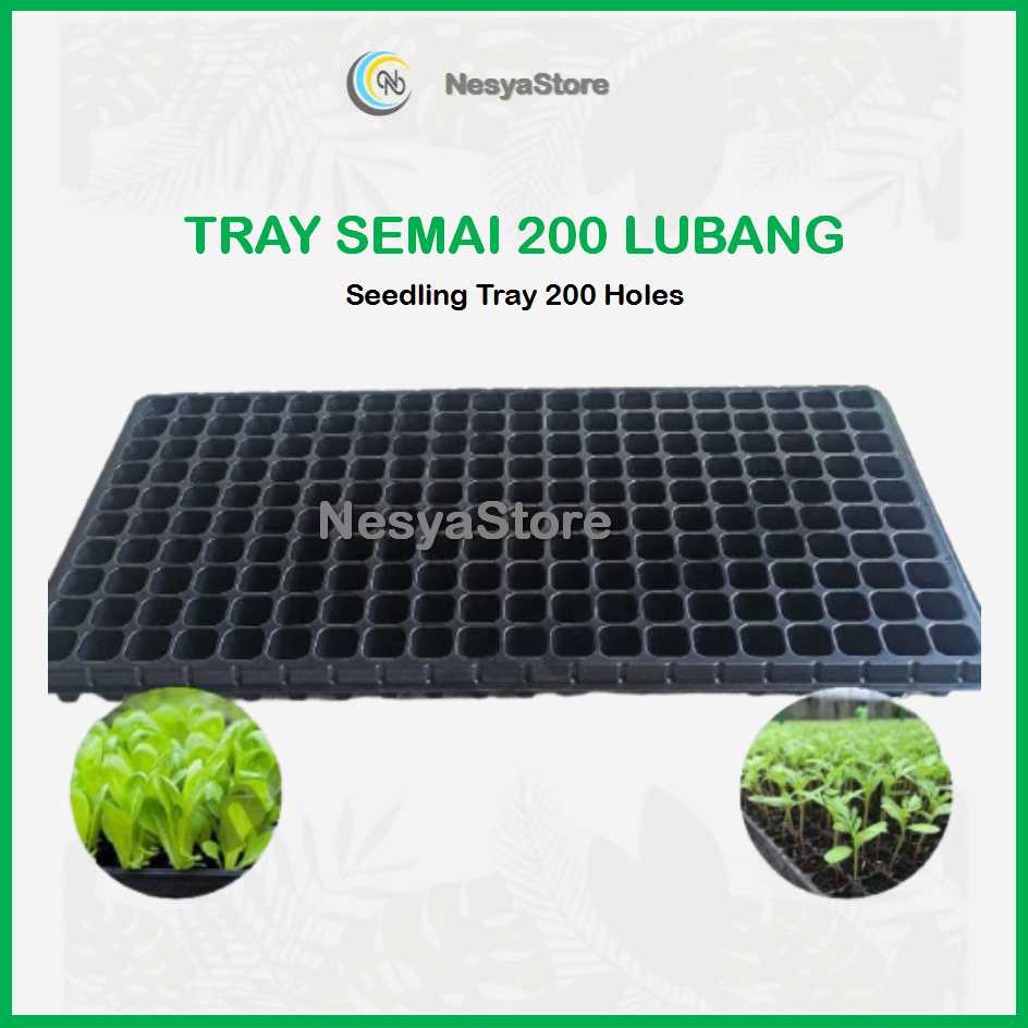 Tray Semai 200 Lubang Traypot Pot Bibit Biji Tray Nampan- Tray Semai