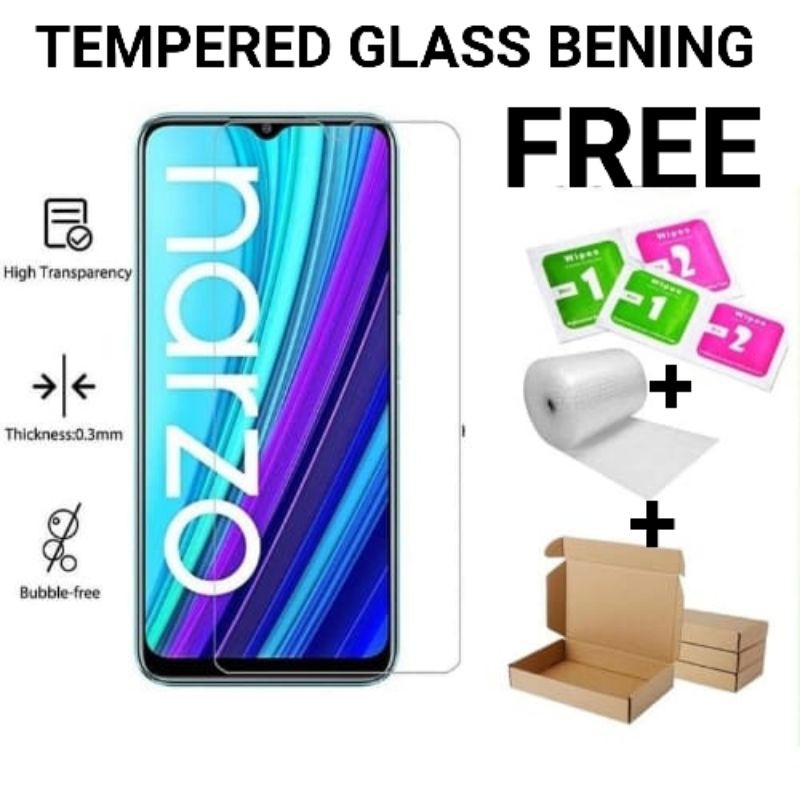 Tempered Glass Bening Realme C21/C25/6/6i/6pro/7/7i/7pro/8/8pro/U1/U2/X/Narzo/Narzo10/Narzo20/30A