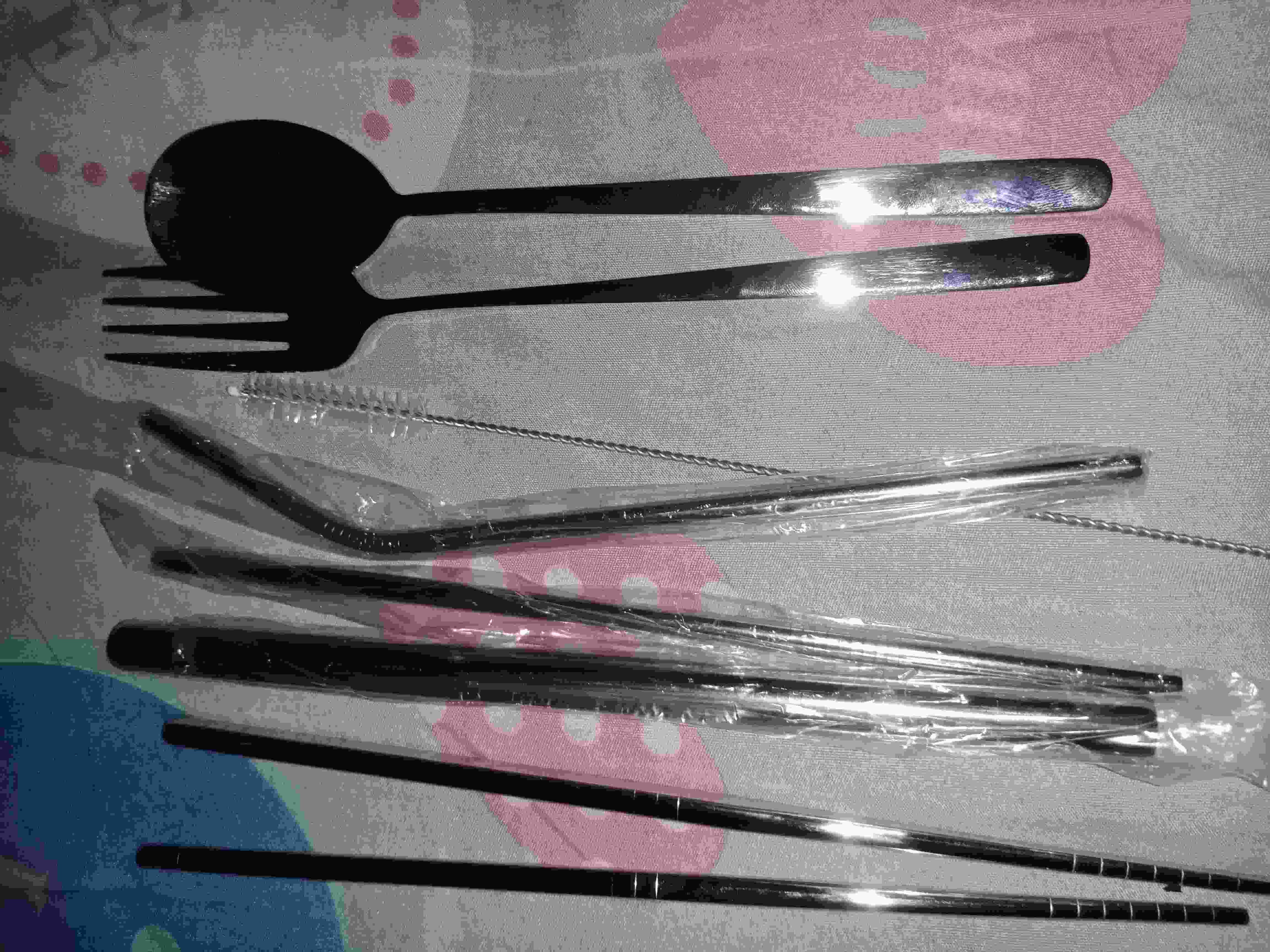 Sendok Set Korea Sus 304 Dan Sedotan Tanpa Kemasan