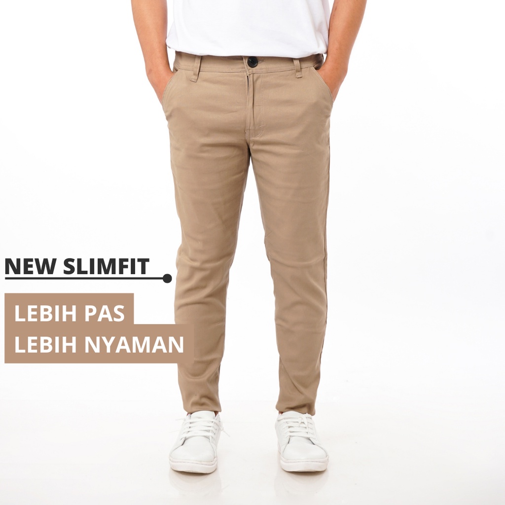 Celana Chinos Panjang Pria Slimfit Murah Cinos Casual Cowok Keren Chino Pants Panjang Pria Premium