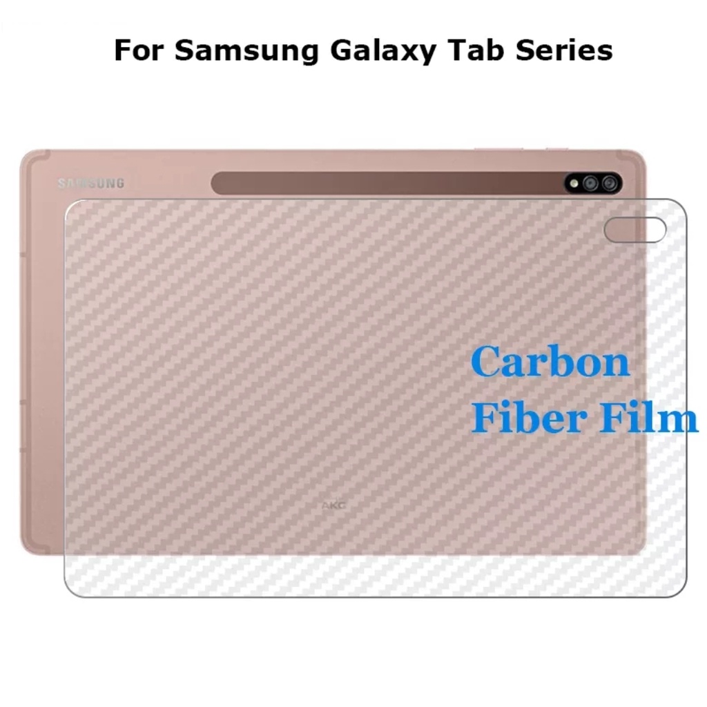 carbon back screen guard antigores BELAKANG Samsung TAB S7 S7+ PLUS S7 FE S8 PLUS S8 ULTRA A7 S6 LiTE A8 2022