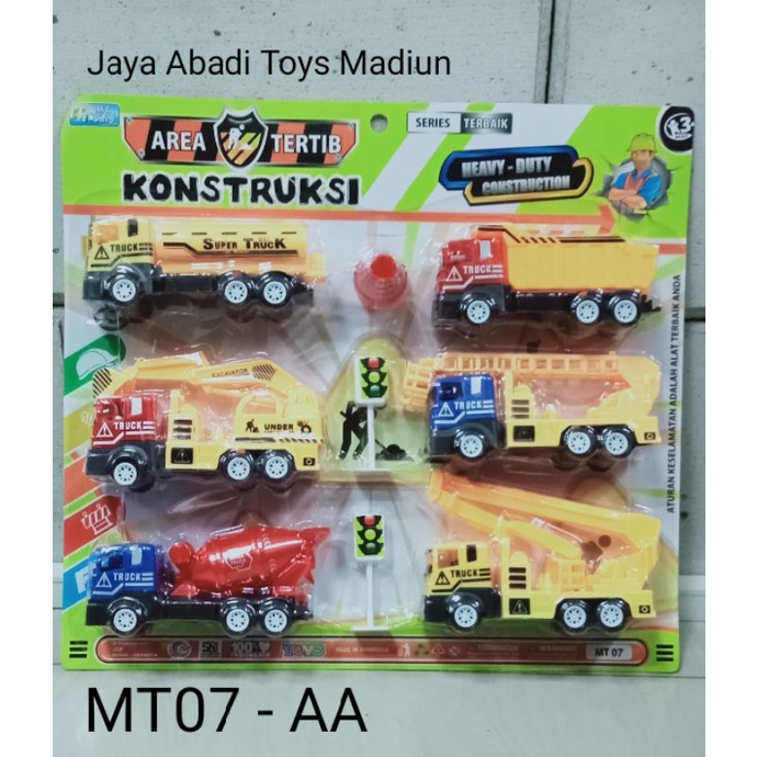 MT 07 - Mainan Mobil Truk Konstruksi isi 6 PC bagus MT07