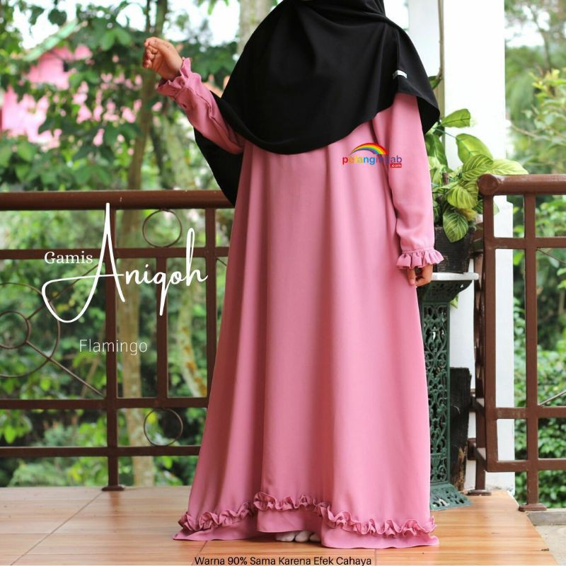 Gamis Aniqoh Syari Wollycrepe by Pelangi hijab