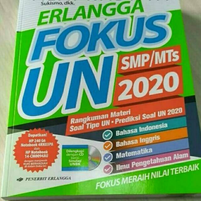 Best Seller Buku Erlangga Fokus Un 2020 Untuk Smp Dan Mts Plus Cd