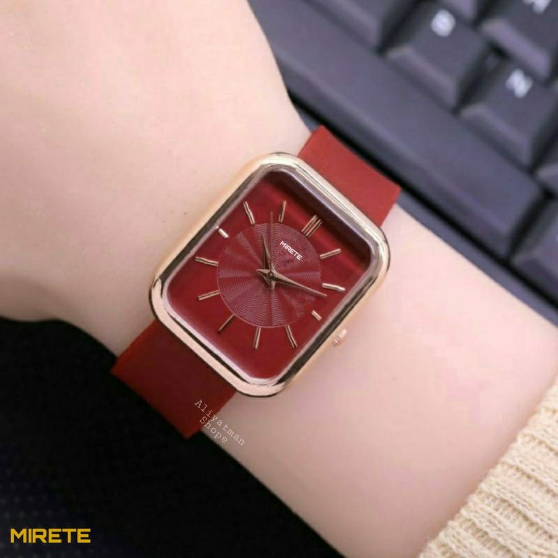 2022 JAM CEWEK MIRETE SERIES ORI ELEGAN JAM TANGAN WANITA ANTI AIR TALI SILIKON IMPORT JAM FASHION WANITA/CEWEK