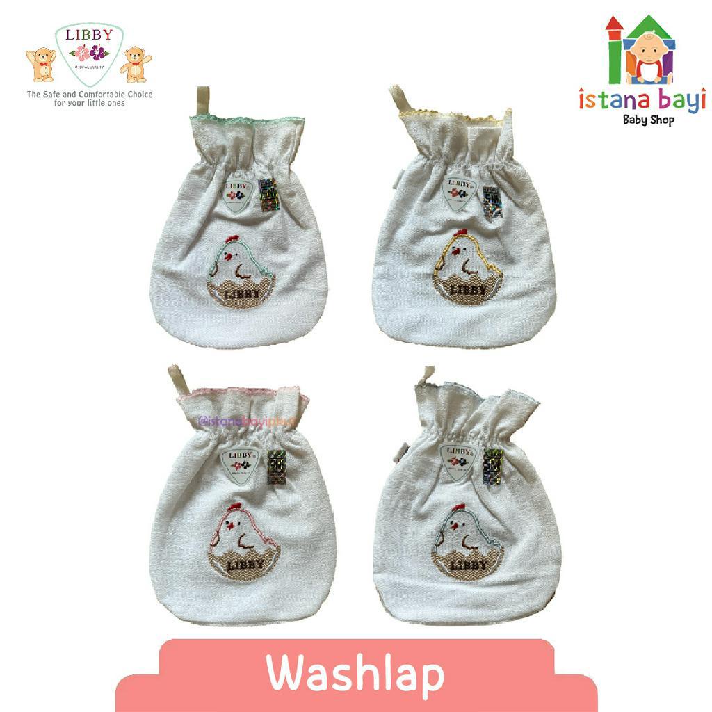 Libby Washlap Cotton Karet/ Washlap Kotak/Washlap Bayi 1 Psc