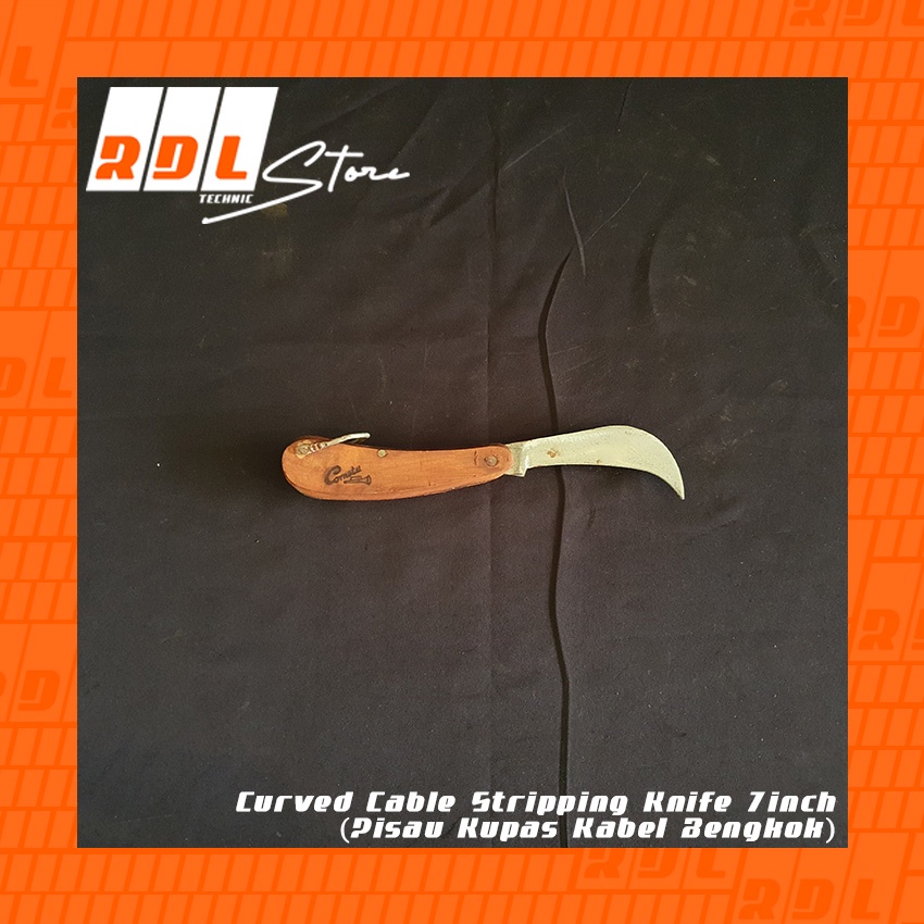 Curved Cable Stripping Knife 7inch (Pisau Kupas Kabel Bengkok)