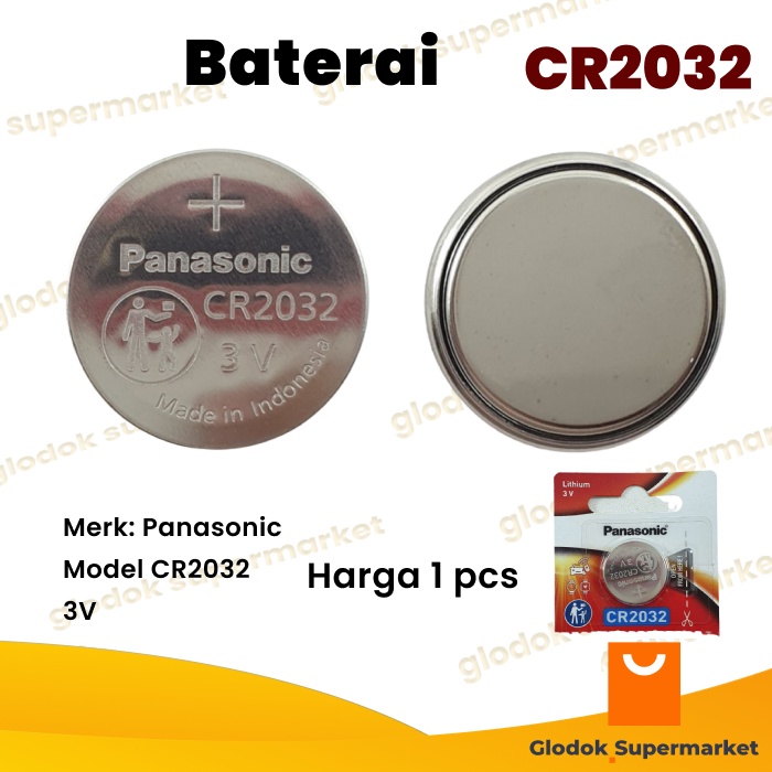 Baterai Panasonic CR2032 Lithium Batu Batre 3v Battery 3 Volt CR 2032