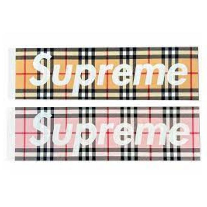 

Supreme x Burberry Box Logo Sticker 100% Original
