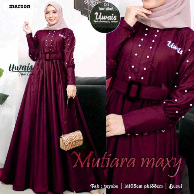 Mutiara maxy dress gamis mutiara by uwais