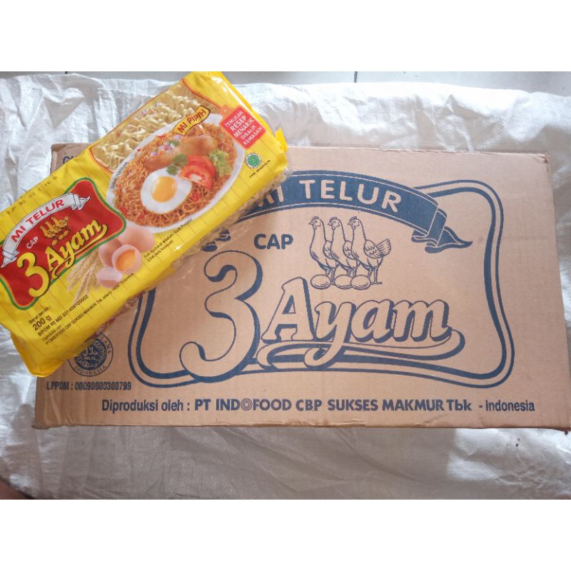 

MI TELUR cap 3 ayam ( 1 Dus isi 20 pack )