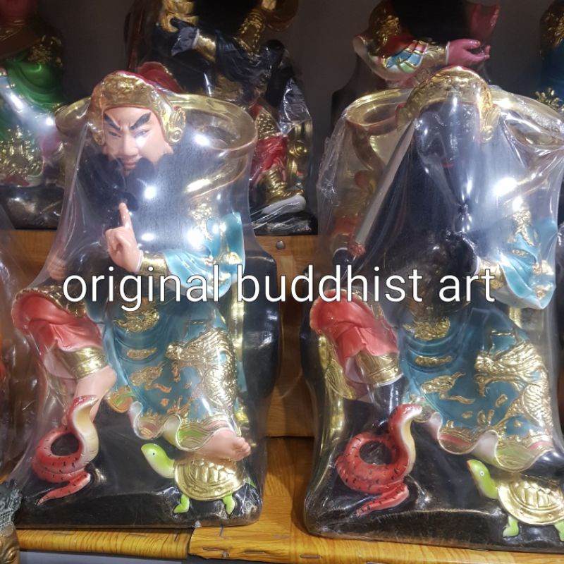 patung dewa siong te kong fiber 12 inch