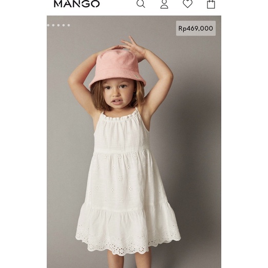 Mango dress embroidery cotton kids sale