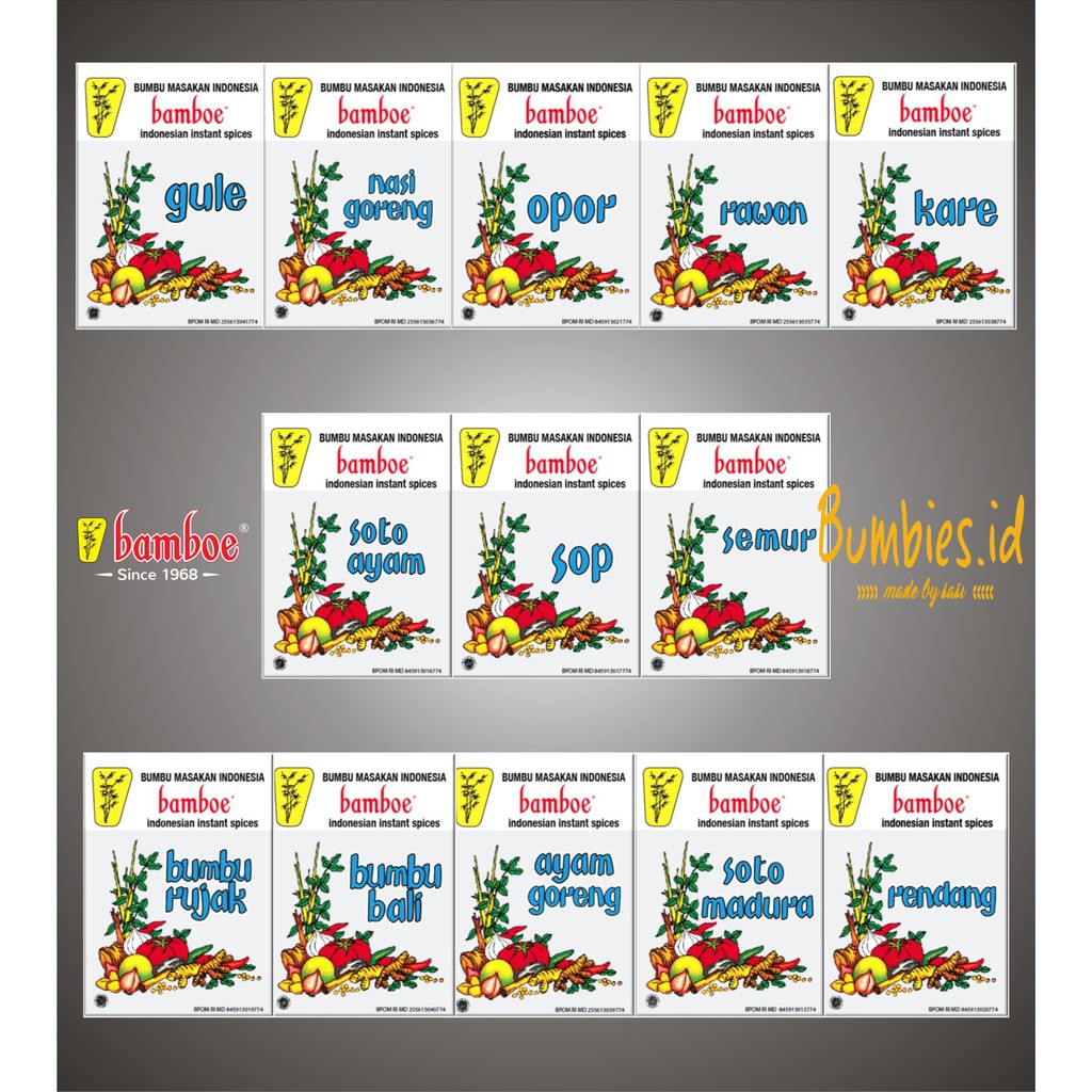 

Bumbu Bamboe Original 42gram 13 Varian Rasa | Bumbu Dapur | Bumbu Instan | Bumbu Masak