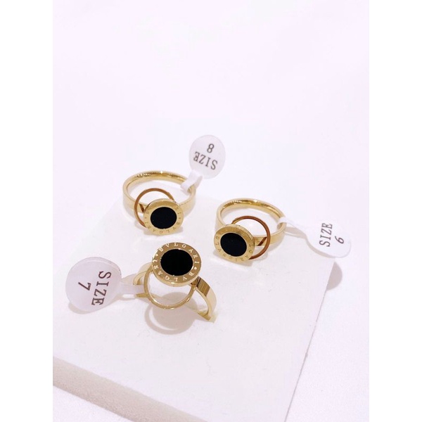 Promo Cincin Titanium asli Stainless steel Bvl Premium Quality Anti karat anti alergi 03
